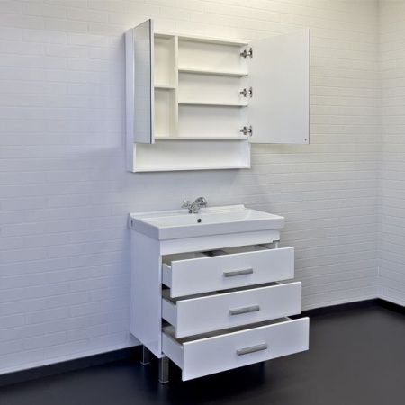 Тумба с раковиной Comforty Никосия 00-00011162CF 80х50 напольная цвет белый