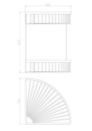 Полка в ванную комнату Wonzon & Woghand WW-4128-BGM