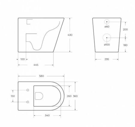 Унитаз приставной BelBagno FLAY-R BB1003CBR/SC белый с сиденьем микролифт безободковый каскадный смыв