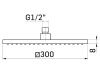 Верхний душ Mamoli Euclide 858S001 30х30 хром