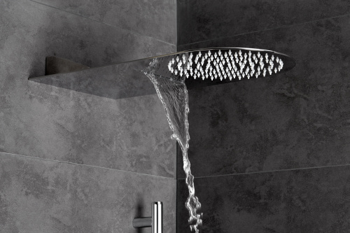 Душевая консольная головка AQG 19FLO0220R2F цвет хром - фото 3