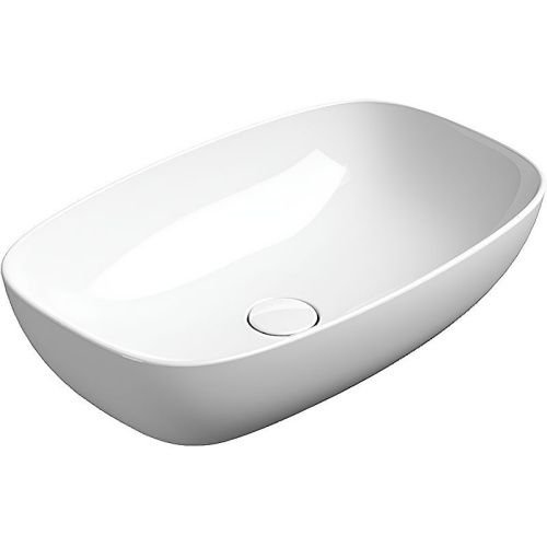 Раковина из сантехнического фаянса GSI Nubes 978311_УЦ/3 60х40 накладная цвет белый