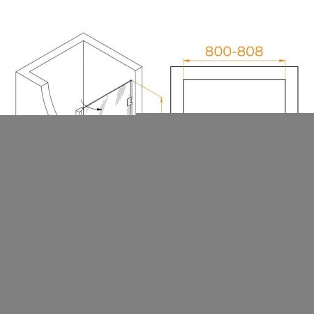 Душевая дверь RGW Hotel 350601108-11 80х195 стекло прозрачное профиль хром