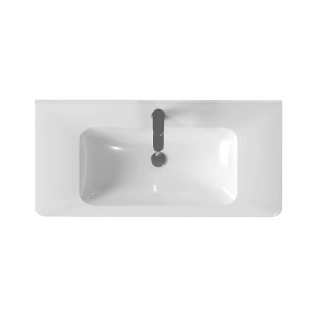 Раковина из искусственного камня Vincea VCB-2VP100W 100х50 встраиваемая цвет белый 1 отверстие под смеситель