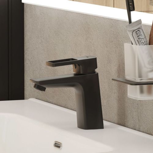 Смеситель Iddis Bild BILBL00i01 на раковину черный - фото 2