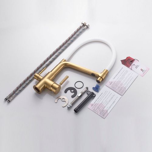 Смеситель для кухни Rose R658G на мойку золото - фото 4