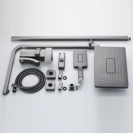 Душевая стойка Rose R1556T настенная цвет серый
