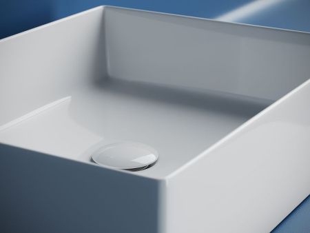 Раковина из сантехнического фарфора Ceramica Nova ELEMENT CN6069 50х40 накладная цвет белый без отверстий под смеситель