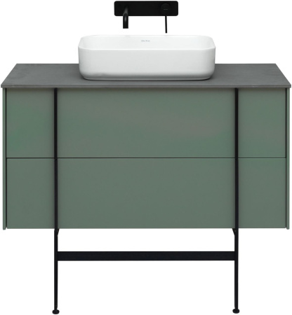 Тумба под раковину Allen Brau Reality 1.32007.CGM 100х46х50 подвесная цвет зеленый/серый