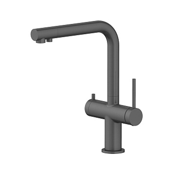 Смеситель для кухни Aquatek Европа AQ1385BGM на раковину черный хром без термостата