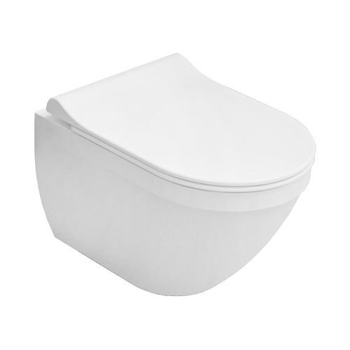 Чаша унитаза подвесная Kale IDEA 310200100280 цвет белый без сиденья безободковая каскадный смыв