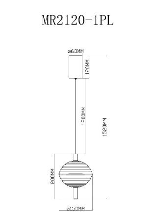 Светильник подвесной Myfar Claire (Цлаире) MR2120-1PL