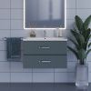 Тумба под раковину Uperwood Foster 291020522 80х50 подвесная цвет серый