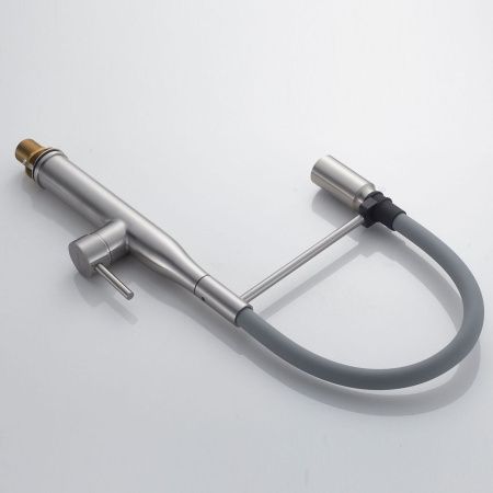 Смеситель для кухни Shevanik S123L-9 на мойку сатин