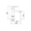 Смеситель Plstart PL1003-30 на раковину хром/мрамор