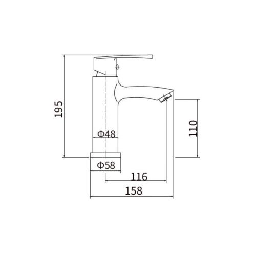 Смеситель Plstart PL1003-41 на раковину хром/мрамор - фото 3