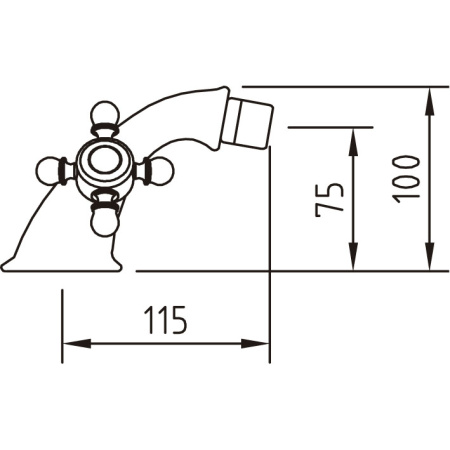 Смеситель Clever With2 Antigona 94475 на биде хром Смеситель Clever With2 Antigona 94475 на биде хром