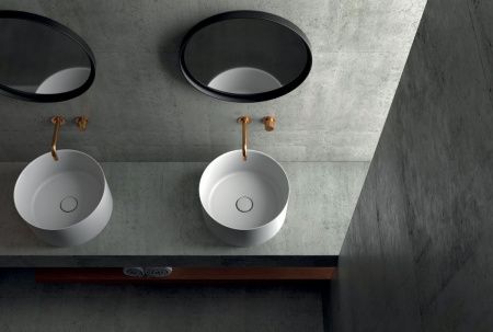 Раковина из сантехнического фарфора Galassia Core 7306 40х40 накладная цвет белый