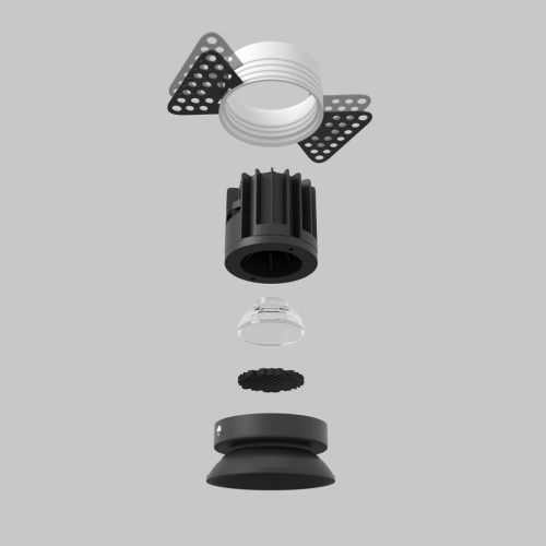 Светильник встраиваемый Maytoni Technical Round DL058-7W2.7K-TRS-B - фото 5