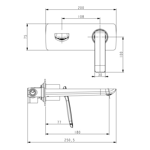 Смеситель для раковины Timo Helmi 4071/00-16SM встраиваемый в стену хром/белый глянцевый - фото 2