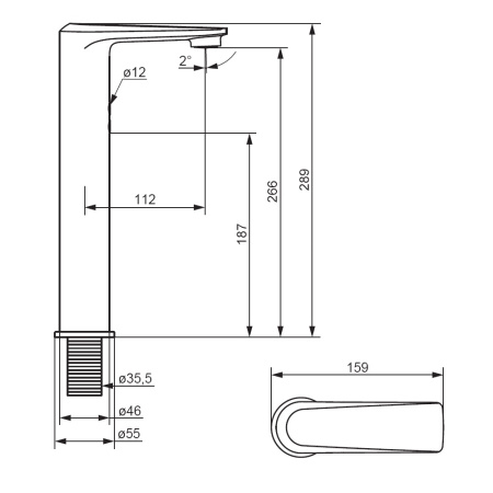 Смеситель Damixa Jupiter 770280300 на раковину/на столешницу черный без термостата