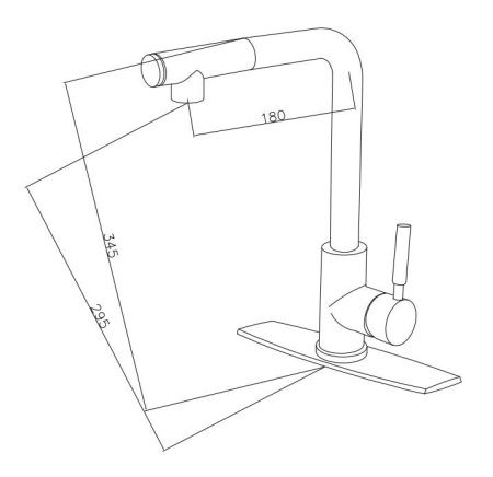Смеситель для кухни Esko Kitchen K12 на мойку хром