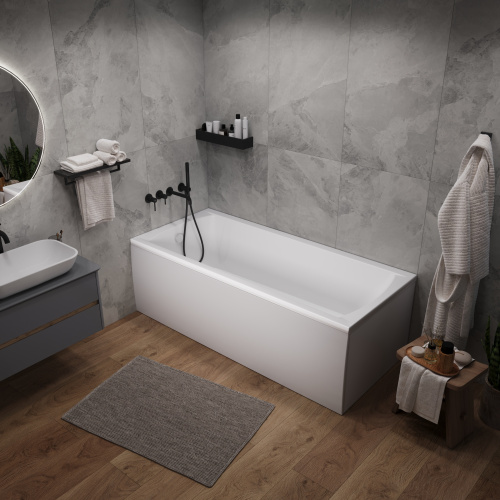 Ванна акриловая 1MarKa MODERN 01мод1880 180х80 пристенная прямоугольная без каркаса - фото 4 Ванна акриловая 1MarKa MODERN 01мод1880 180х80 пристенная прямоугольная без каркаса - фото 4