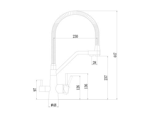 Смеситель для кухни Fmark FS0762L на мойку сатин - фото 2