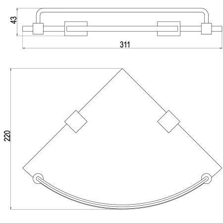 Полка Timo Selene 10073/00