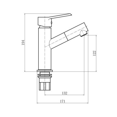 Смеситель для кухни Plstart PL4009-7 на мойку черный