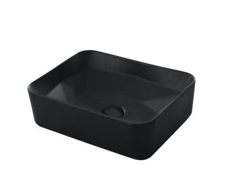 Раковина из сантехнического фарфора Orange B02-460mb 50х40 накладная цвет черный