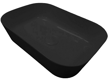 Раковина из санфаянса Hatria HAPPY HOUR A0Y2A002 55х38 накладная цвет черный матовый