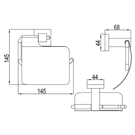 Бумагодержатель Timo Selene 10042/00