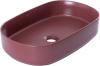 Раковина керамическая Allen Brau Fantasy 4.11022.BD 55х36 накладная цвет красный без отверстий под смеситель
