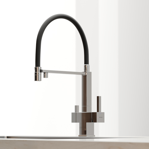 Смеситель для кухни Sancos Moro SC4006CH на мойку хром/черный - фото 4