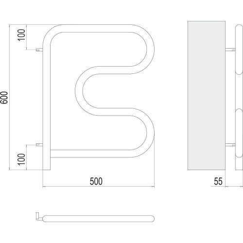 Полотенцесушитель Terminus 4620768883880 50х60 электрический хром - фото 3