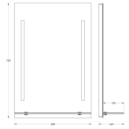 Зеркало со встроенным LED-светильником Evoform Ledline-S BY 2160 50х75 - фото 2