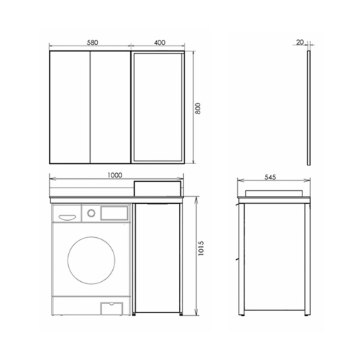 Тумба с раковиной Comforty 00-00013800CF 100x54,5x101,5 - фото 2