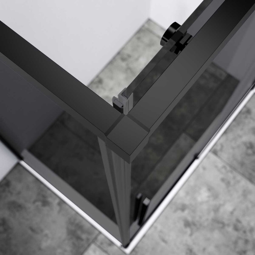 Душевой уголок Vincea Slim-N VSR-4SN8012CGB 120х80 стекло тонированное профиль черный - фото 3