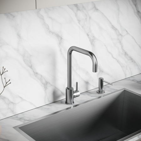 Смеситель для кухни Sancos Stainless SC12002SS на мойку нержавеющая сталь