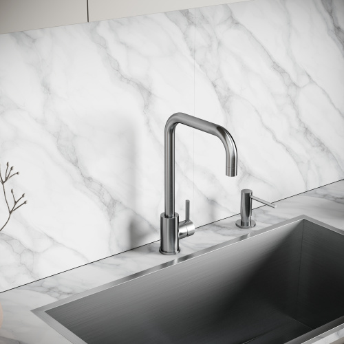 Смеситель для кухни Sancos Stainless SC12002SS на мойку нержавеющая сталь - фото 2