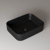 Раковина керамическая Iddis Bridge BRIBM05i27 50х40 накладная цвет черный без отверстий под смеситель