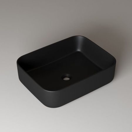 Раковина керамическая Iddis Bridge BRIBM05i27 50х40 накладная цвет черный без отверстий под смеситель