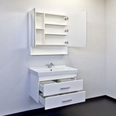 Тумба с раковиной Comforty Никосия 00-00011163CF 80х50 подвесная цвет белый