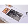 Кухонная мойка Fmark FSC7846Q 80х45 цвет серый поверхность матовая