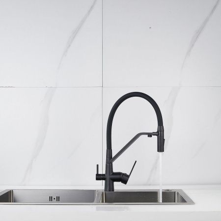 Смеситель для кухни Shevanik S278H на мойку черный