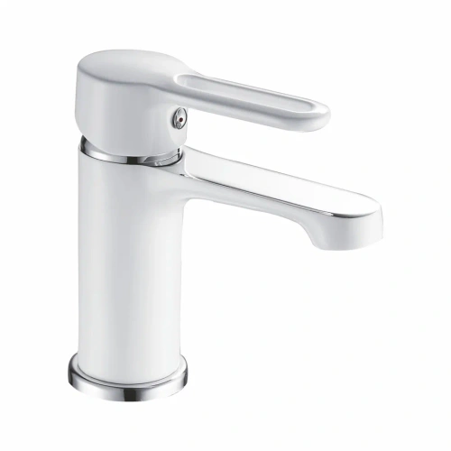 Смеситель Shevanik S8101F на раковину белый/хром - фото 2