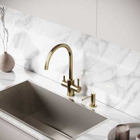 Смеситель для кухни Sancos Taper SC4012BG на мойку золото