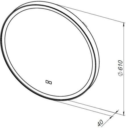 Зеркало с подсветкой Aquanet Тренд 00316704 60х60 подвесное