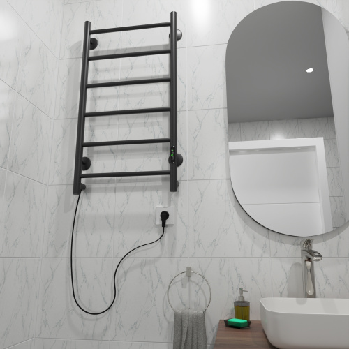 Полотенцесушитель Тругор Аспект Пэк сп АспектПэксп1/8040чернВГП 43х80 электрический черный - фото 3